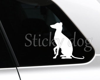 Italian greyhound/ sighthound sticker dog silhouette