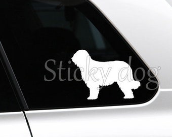 Briard silhouette dog sticker