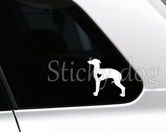 Italian greyhound/ sighthound silhouette dog sticker