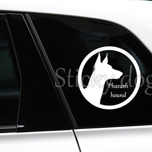 Pharaoh hound silhouette dog sticker