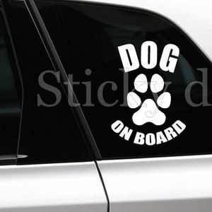 Aufkleber Hund an bord silhouette