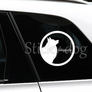Schipperke silhouet sticker