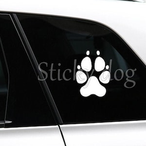 Dog paw silhouette sticker