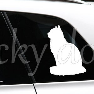 Ragdoll sitting cat silhouette sticker