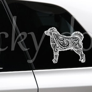 Wetterhoun silhouette dog sticker