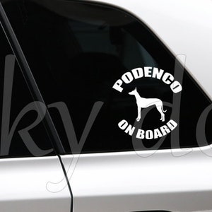 Podenco Ibicenco an Bord Silhouette Hundeaufkleber