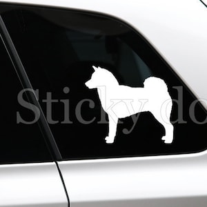 Shikoku silhouet honden sticker