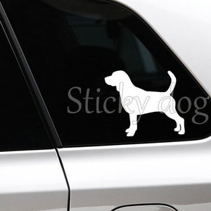 Beagle silhouette dog sticker