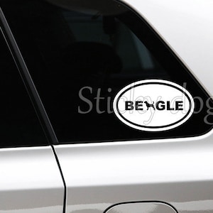Beagle dog silhouette sticker