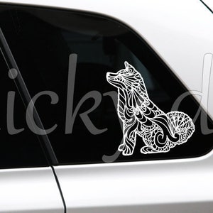 Akita silhouette dog sticker