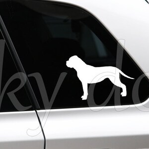 Bullmastiff silhouette dog sticker