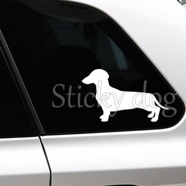 Short-haired Dachshund - Teckel sticker dog silhouette