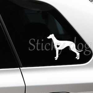 Greyhound silhouette dog sticker