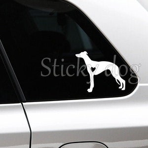Whippet silhouette dog sticker