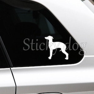 Italian greyhound/ sighthound sticker dog silhouette