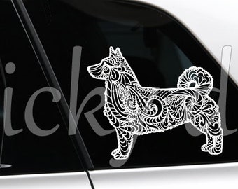 Swedish Vallhund silhouette dog sticker