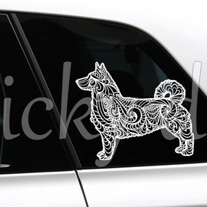 Swedish Vallhund silhouette dog sticker image 1