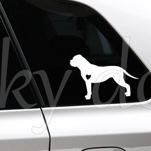 Bullmastiff silhouette dog sticker