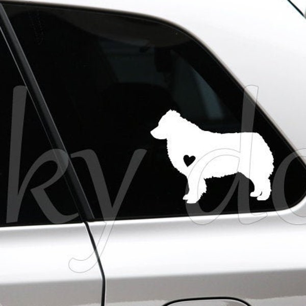 Australian Shepherd silhouette dog sticker