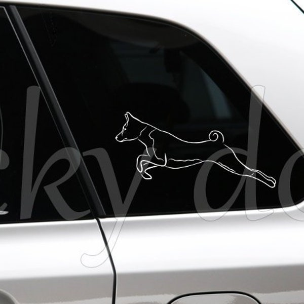 Autocollant Basenji silhouette chiens