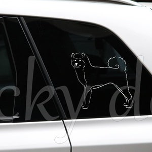 Akita silhouette dog sticker