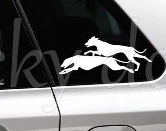 Whippet silhouette dog sticker