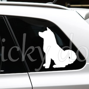 Akita silhouette dog sticker