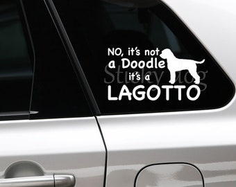 Lagotto Romagnolo silhouette dog sticker