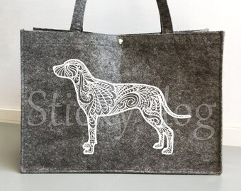 Felt bag Rhodesian Ridgeback dog silhouette