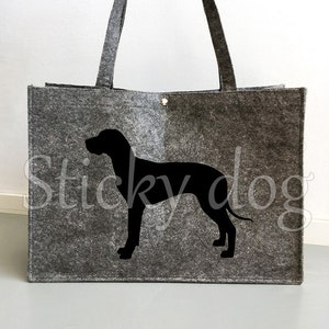 Felt bag Great Dane dog silhouette