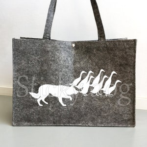 Felt bag Border Collie dog silhouette