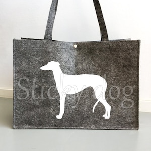 Filz Tasche Galgo Espa'ol Hunde Silhouette