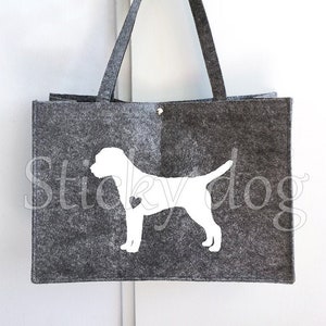 Felt bag Border Terrier dog silhouette
