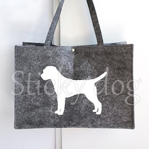 Felt bag Border Terrier dog silhouette