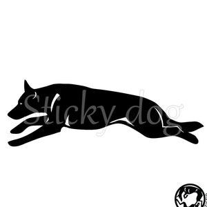 Duitse herder honden silhouet sticker, LeChienArtistiQ