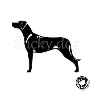 Rhodesian Ridgeback silhouetten dog sticker, LeChienArtistiQ