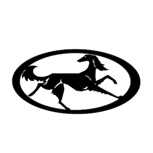 Saluki dog silhouette, LeChienArtistiQ