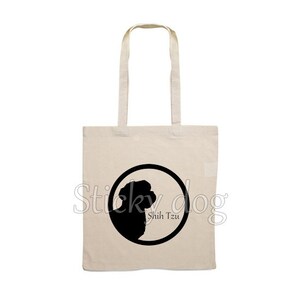 Canvas Tasche Shih Tzu Hundesilhouette