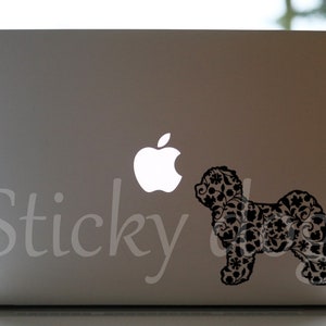 Tibetan Terrier silhouette dog sticker image 2