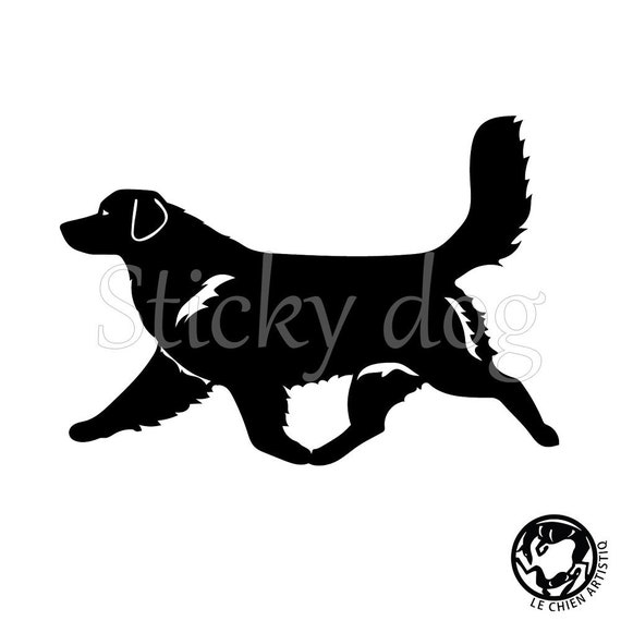 Nova Scotia duck tolling retriever honden silhouet sticker, LeChienArtistiQ