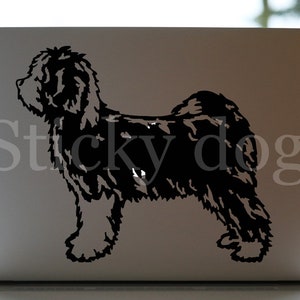 Tibetan Terrier silhouette dog sticker