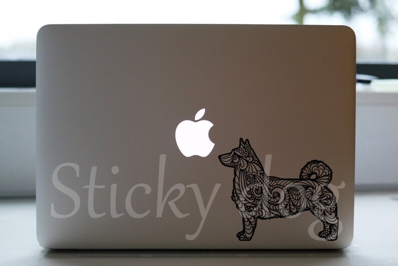 Swedish Vallhund silhouette dog sticker image 2