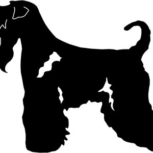 Soft-coated Wheaten Terrier dog silhouette sticker, LeChienArtistiQ
