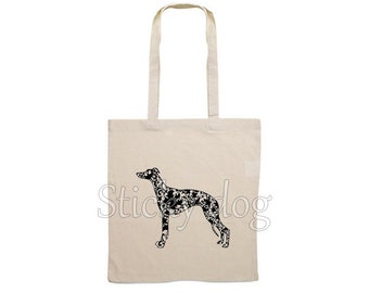 Canvas bag Whippet silhouette