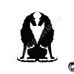 Podenco ibicenco wire haired dog silhouette sticker, LeChienArtistiQ