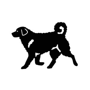Wetterhoun dog silhouette, LeChienArtistiQ