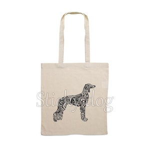 Canvas honden tas Saluki silhouet