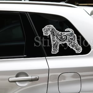 Soft-coated Wheaten Terrier silhouette dog sticker