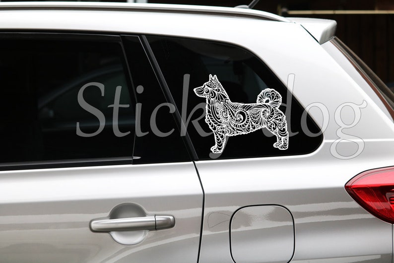 Swedish Vallhund silhouette dog sticker image 1