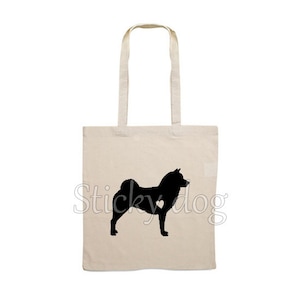 Canvas bag Shiba inu silhouette